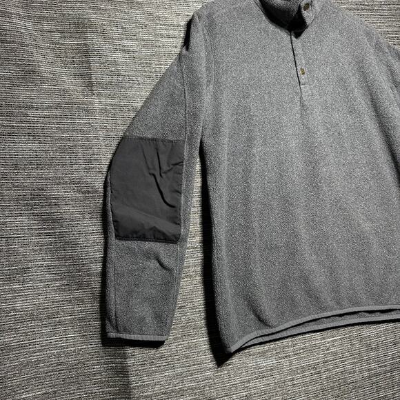 Fjall Raven Men's L Gray 1/4 Snap Button Ovik Fleece Sweater 81469 - Picture 5 of 15